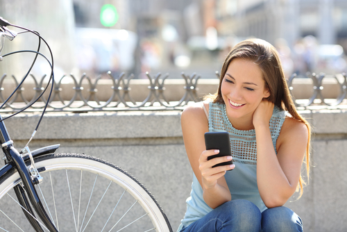 Woman talking on cell phone