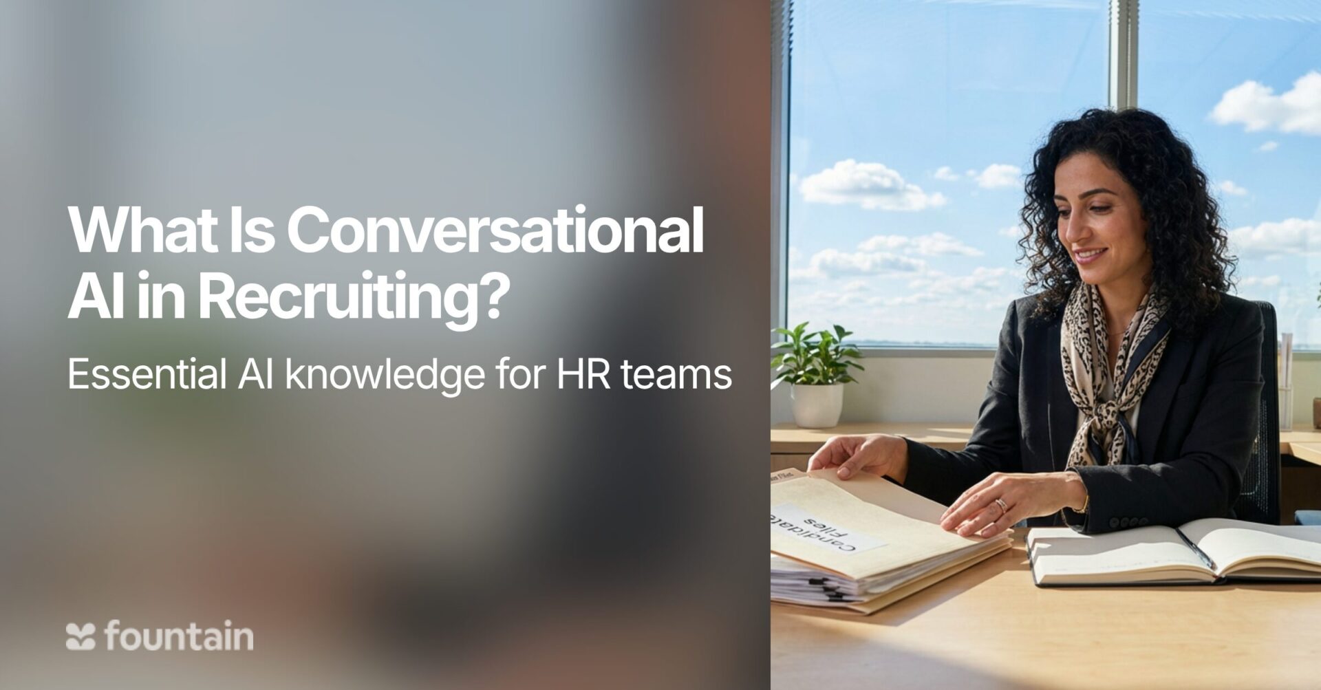 a female recruiter going through files